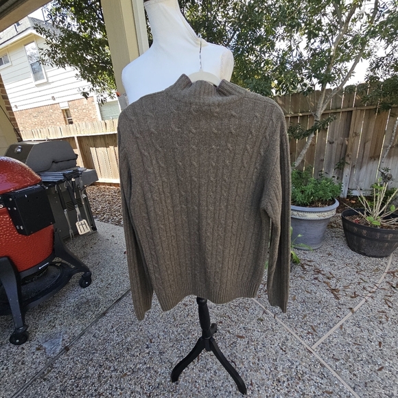 Daniele Blasi Mens Large Sweater Wool Mock Neck 1/3 Zip Rib Knit  Cable Knit - Picture 2 of 13